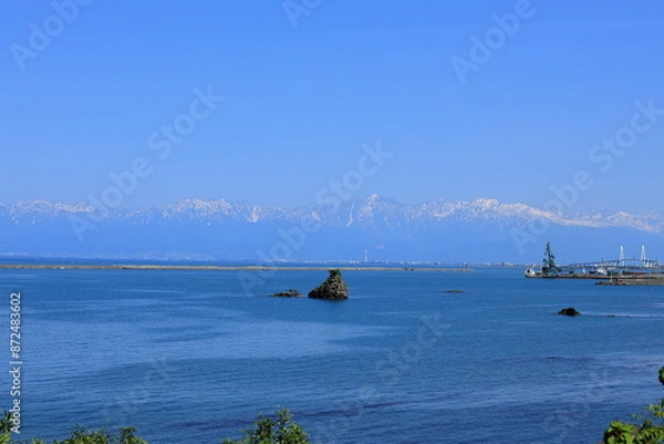 Obraz 岩と連邦と海と橋