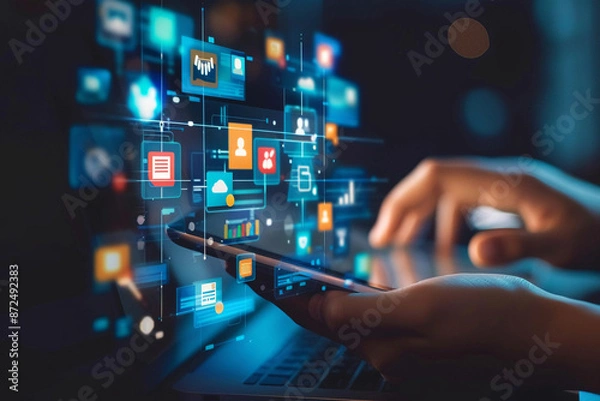 Fototapeta CRM for managing customer churn