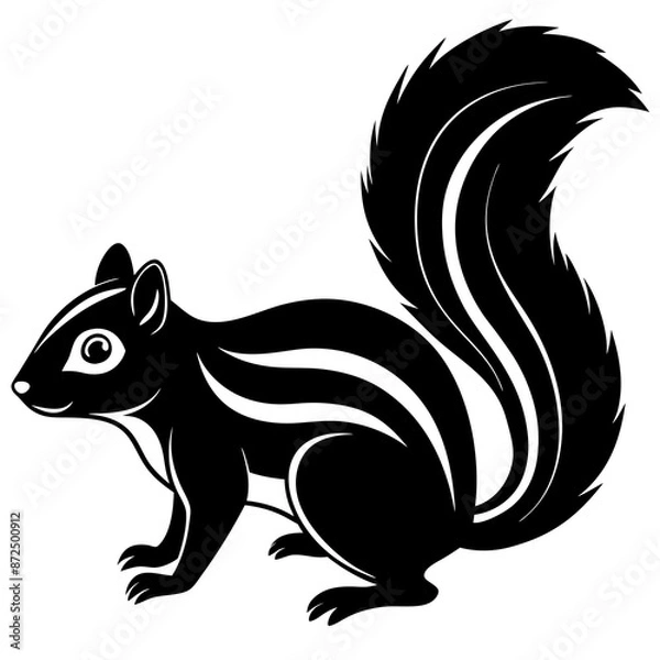 Obraz a cute rabbit vector silhouette illustration