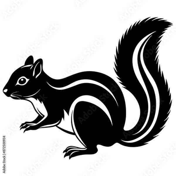 Obraz a cute rabbit vector silhouette illustration