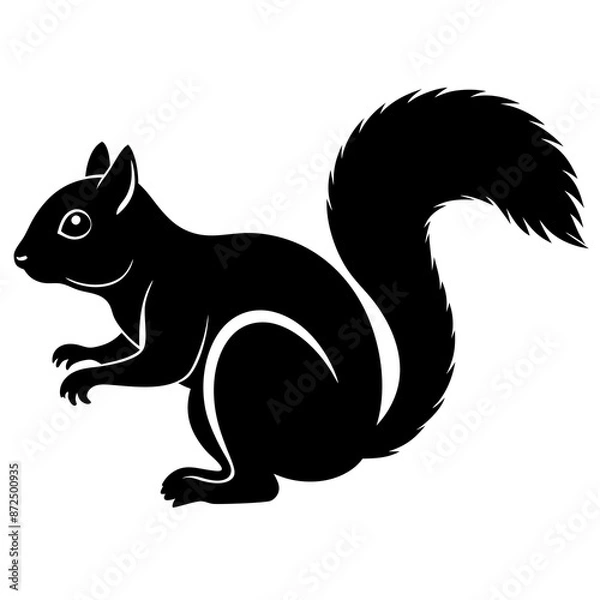 Obraz a cute rabbit vector silhouette illustration