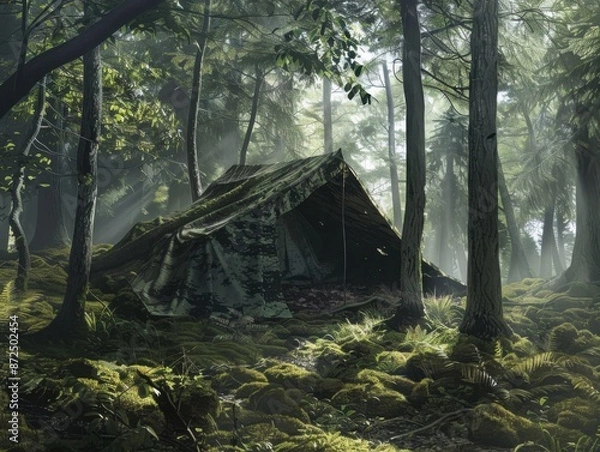 Obraz Wide-angle view of a rugged