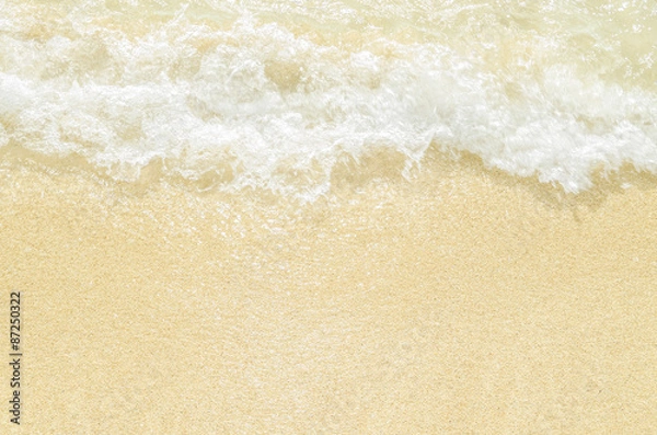 Obraz White sand and waves splash