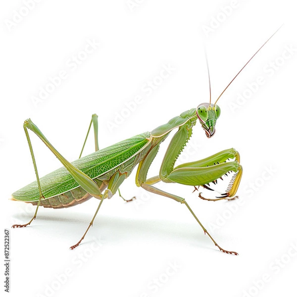 Obraz Mantis on White Background