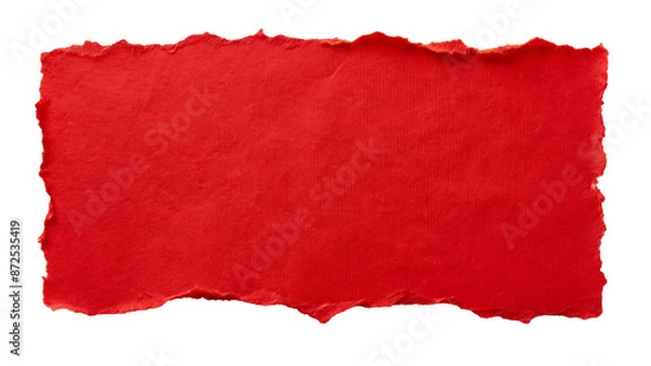 Obraz Red paper with torn edges texture for using as text box	