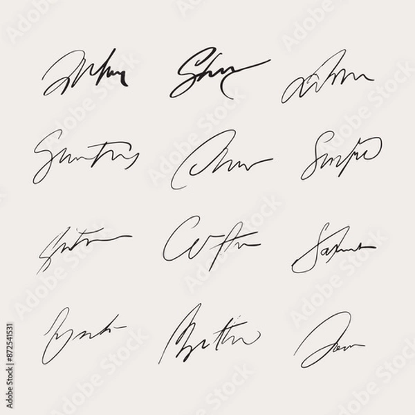 Obraz Hand drawn Signature