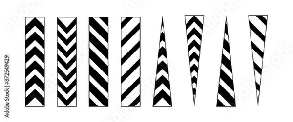 Obraz chevron arrow icon set. collection of arrow symbols. modern design isolated on white background