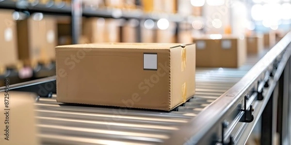 Fototapeta Tracking Shipment Progress for Timely Delivery of Goods. Concept Shipping Schedule, Order Tracking, Supply Chain Management, Delivery Updates