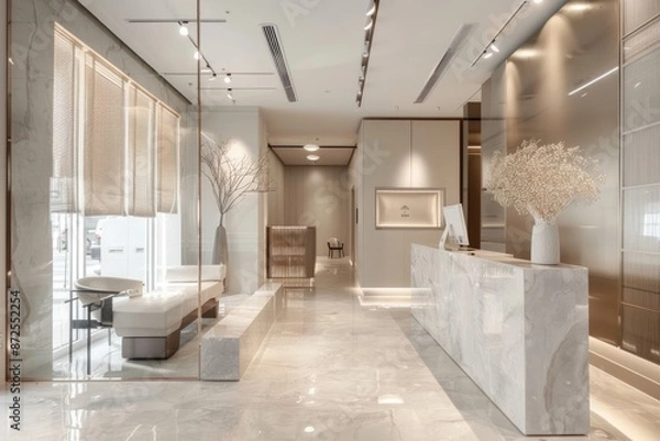 Obraz Modern Minimalist Interior Design of a Lobby