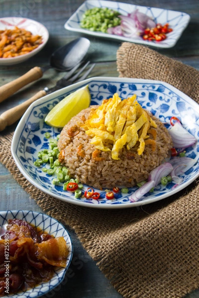 Obraz Fried rice with Shrimp paste