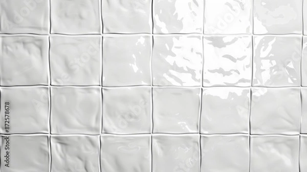 Obraz Smooth white enamel tile texture with a glossy finish