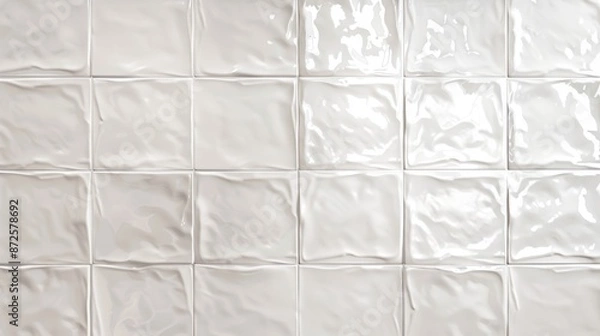 Obraz Smooth white enamel tile texture with a glossy finish