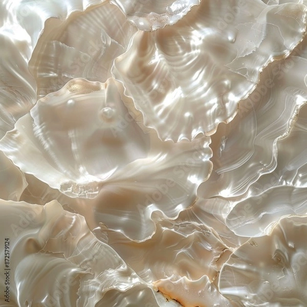 Obraz Smooth white shell texture with a pearlescent finish