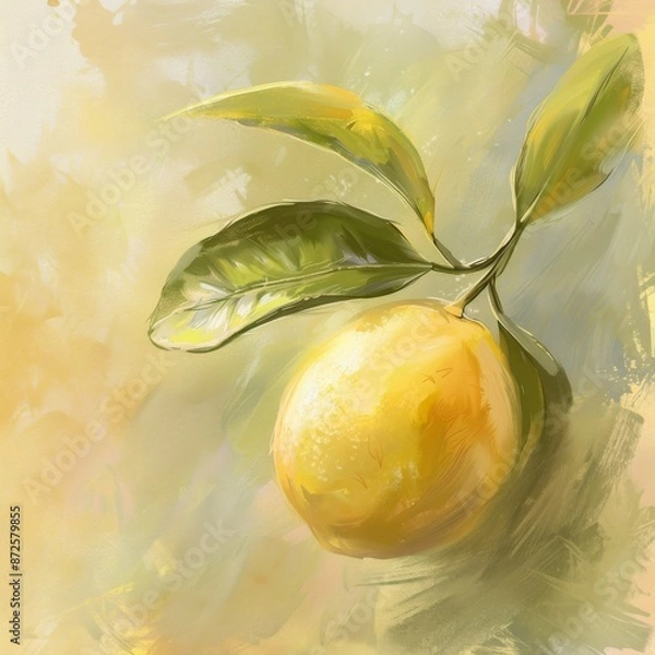 Obraz Soft pastel lemon texture with a smooth gradient