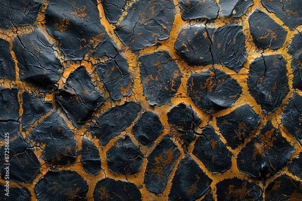 Fototapeta Giraffe Skin Abstract Art Texture Background With Generative AI