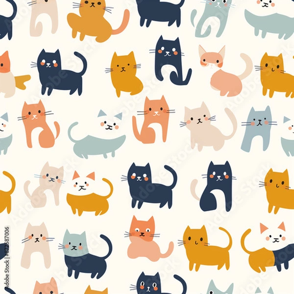 Obraz animal cartoons arranged in an uncluttered fashion