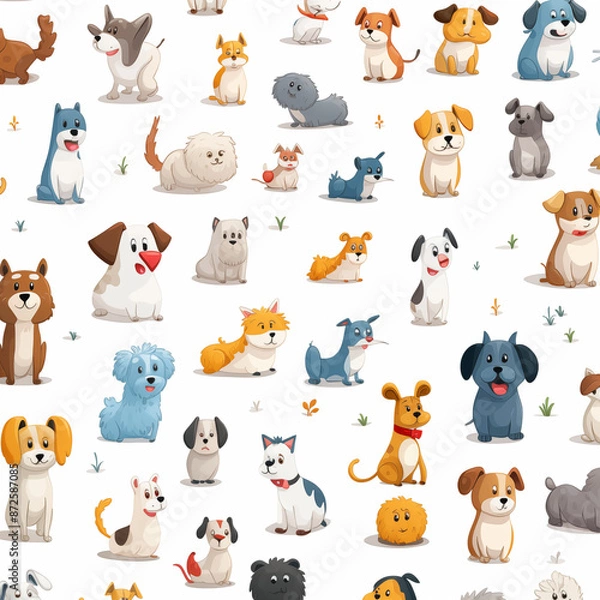 Obraz animal cartoons arranged in an uncluttered fashion