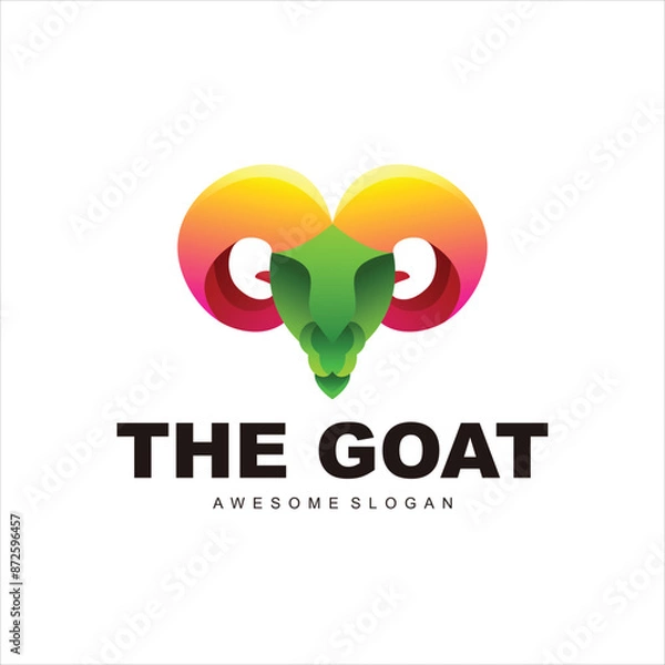 Obraz goat logo mascot vector design