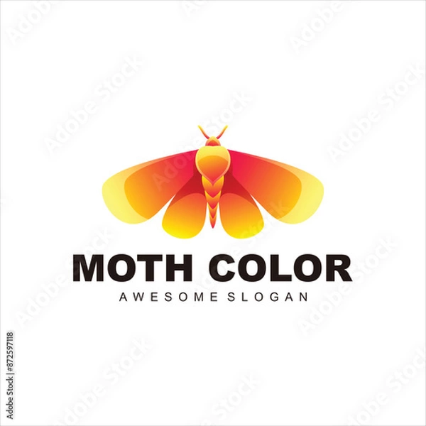 Obraz butterfly logo mascot vector design