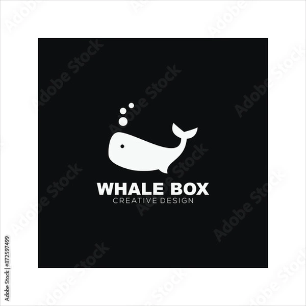 Obraz whale logo mascot vector design
