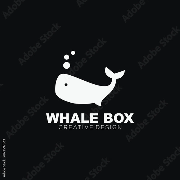 Obraz whale logo mascot vector design