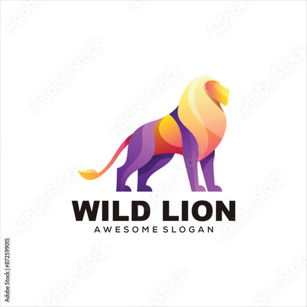 Obraz lion logo mascot vector design