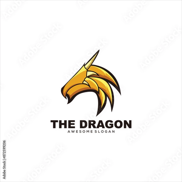 Obraz dragon logo mascot vector design
