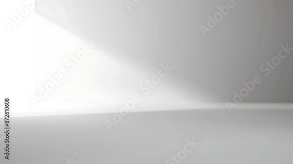 Fototapeta Clean white background with soft gradient transition, minimal, smooth, professional