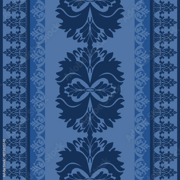 Obraz Damask seamless pattern ,  Symmetrical design , Luxury facbric textile
