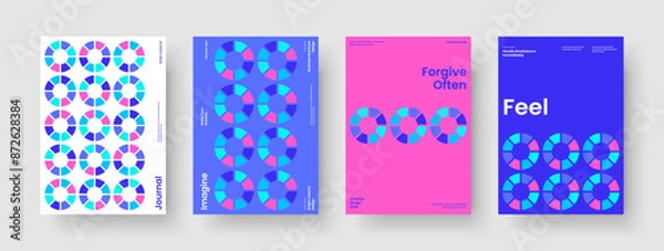 Fototapeta Abstract Brochure Template. Isolated Poster Design. Geometric Banner Layout. Report. Business Presentation. Background. Flyer. Book Cover. Notebook. Handbill. Catalog. Portfolio. Pamphlet