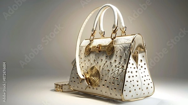 Fototapeta A beautiful bag that can also be used for shopping and the background is white