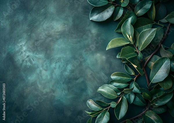 Obraz Green organic background with leaves