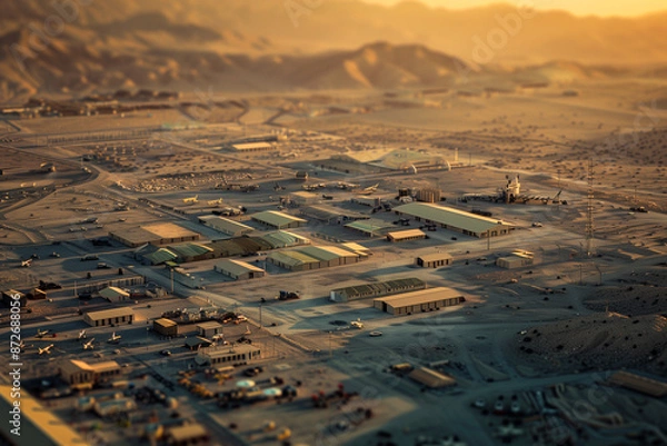 Obraz Military base aerial view