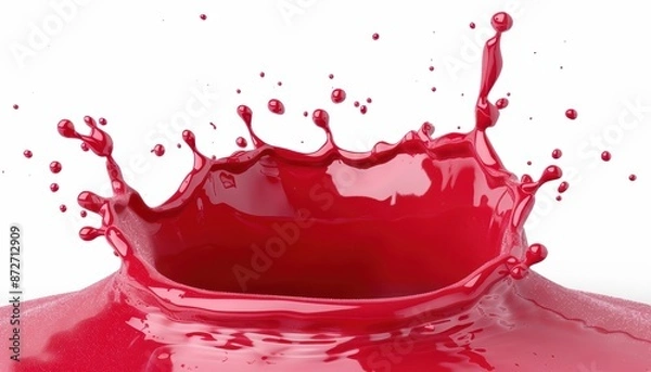 Fototapeta Vibrant red liquid splash