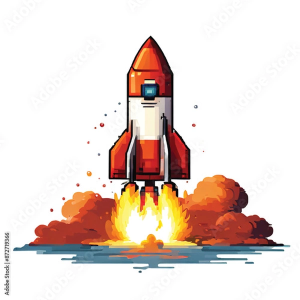 Obraz rocket in the sky.