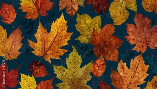 Fototapeta A poem inspired by a bouquet of vibrant autumn leaves  ai_generated