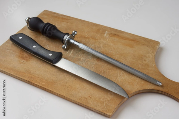 Obraz Knife and sharpener