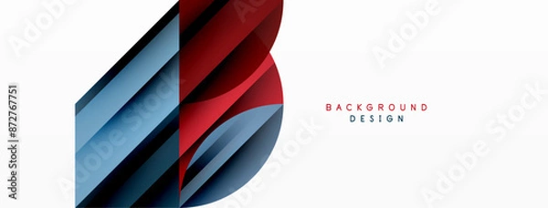 Fototapeta Circles and round shapes geometric minimal background