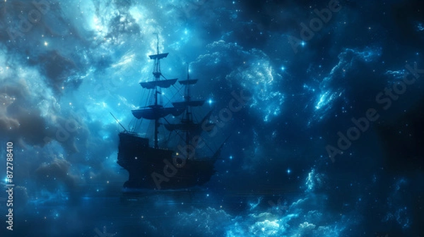 Obraz A flying ghost ship