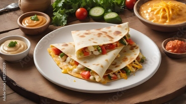 Obraz chicken and vegetable sandwich