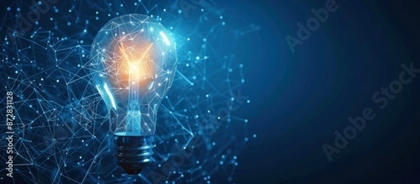 Fototapeta Illuminated Idea in a Digital Network