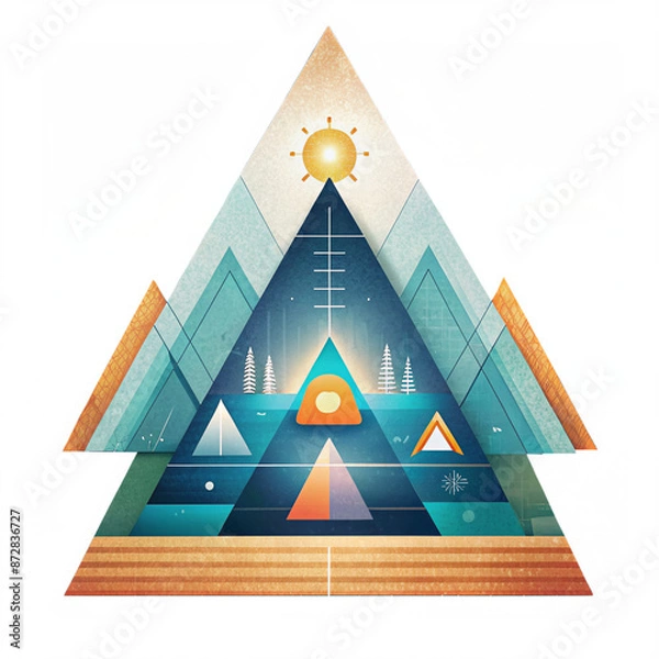 Obraz Infographic triangle illustration