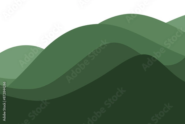 Fototapeta Green gradient wave border