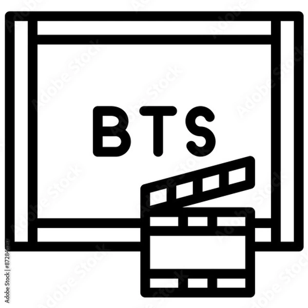 Fototapeta Behind The Scenes vector icon illustration of Filmmaking iconset.