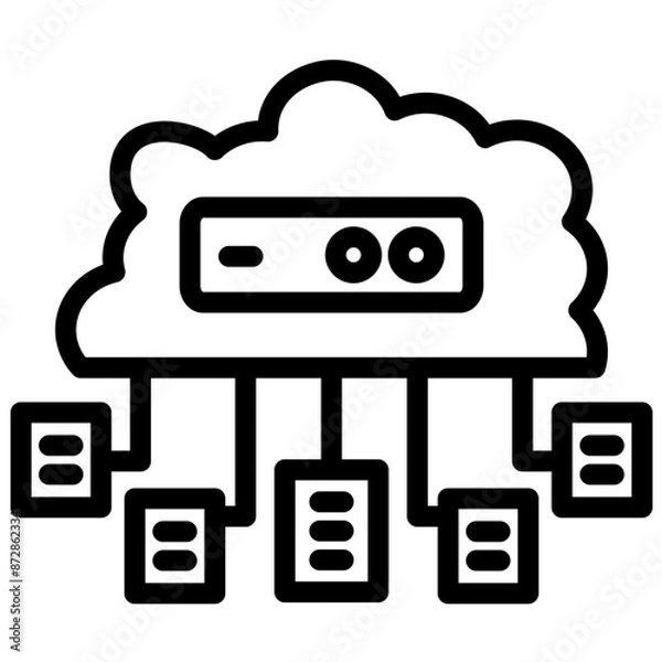 Fototapeta Data Structure vector icon illustration of No Code iconset.