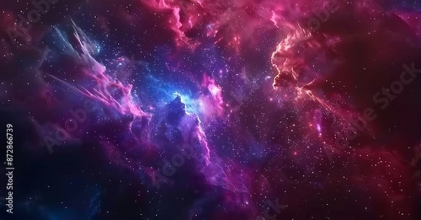 Obraz A colorful nebula with stars in the background