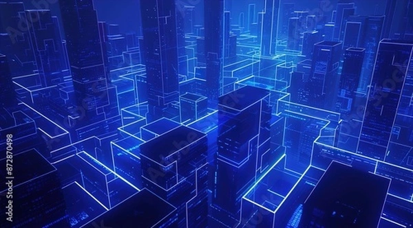 Obraz Blue technology style background