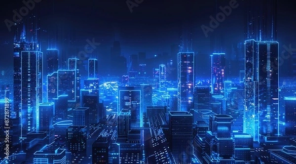 Obraz Blue technology style background