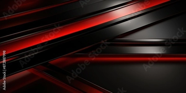 Fototapeta Abstract Red and Black Stripes