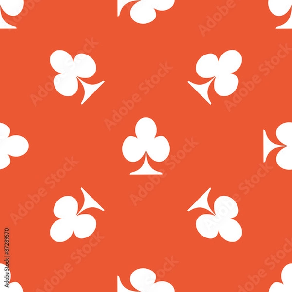 Fototapeta Orange clubs pattern
